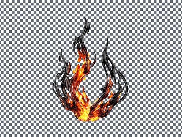 PSD fire flames on a checkered background