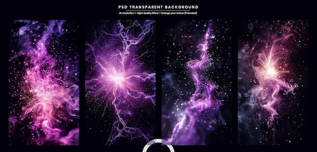 PSD fire and ice lightning background power electrical abstract