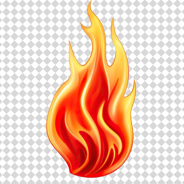 Fire icon isolated on transparent background PNG file format