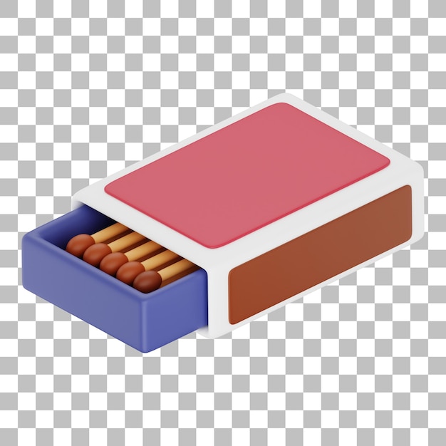 Fire Matches 3D Illustration