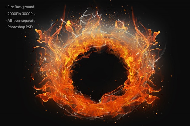 Fire ring background