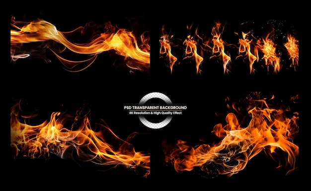 Fire sparks particles with flames Burning Fire Flame Transparent background