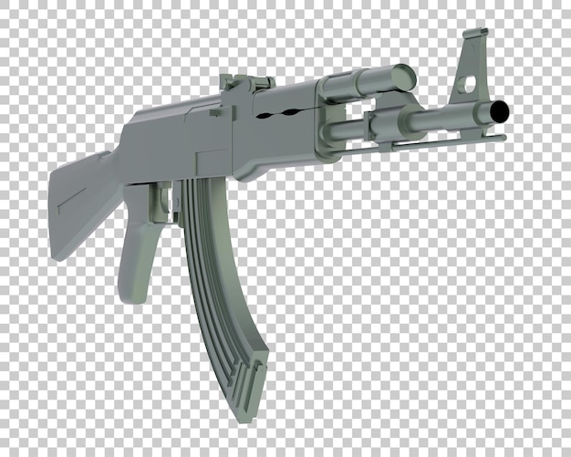 Firearm isolated on transparent background 3d rendering illustration