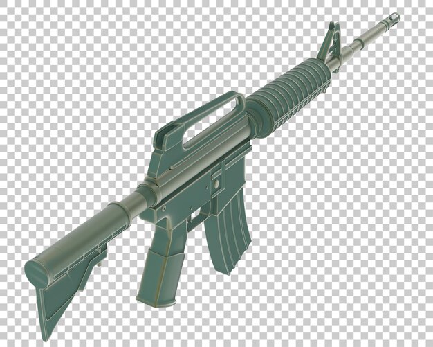 Firearm isolated on transparent background 3d rendering illustration