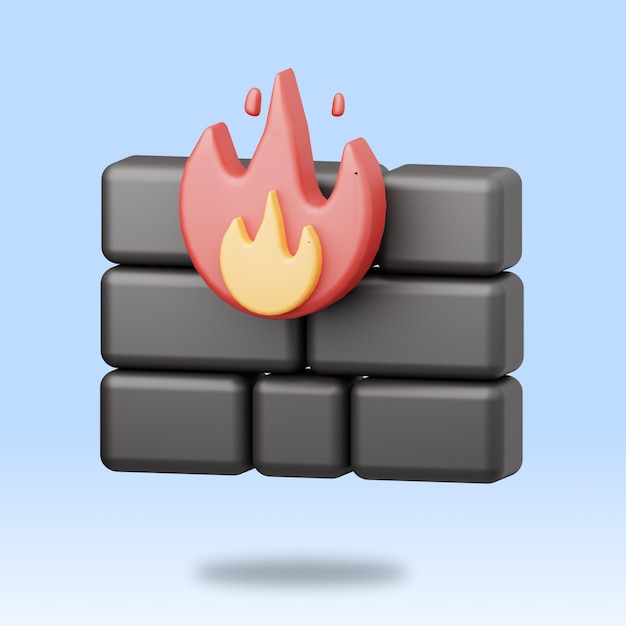 firewall 3d illustration