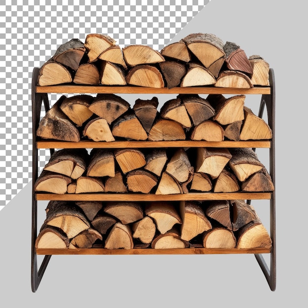 PSD firewood racks on transparent background