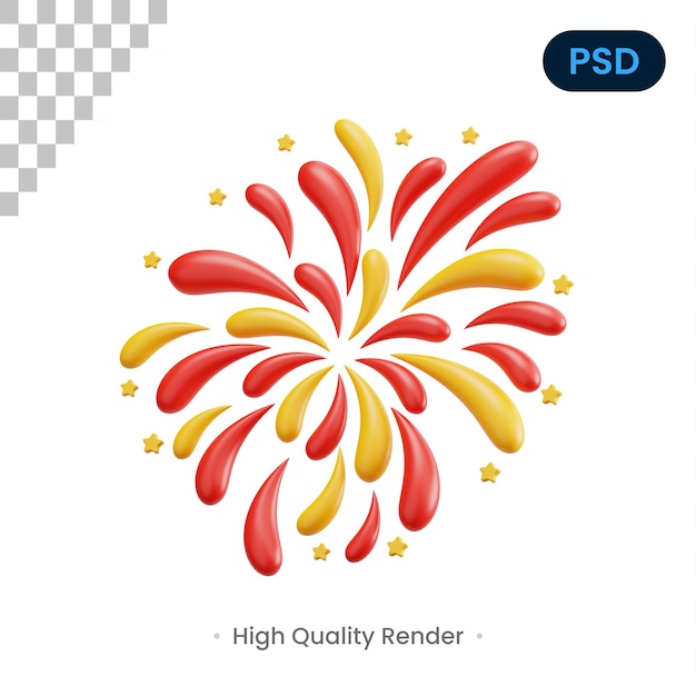 Fireworks 3D Icon Premium Psd