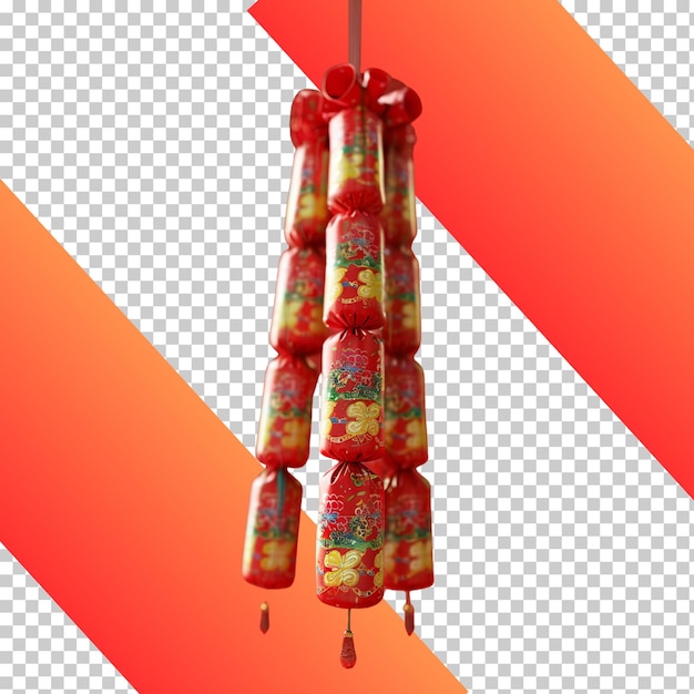 Fireworks crackers isolated on transparent background