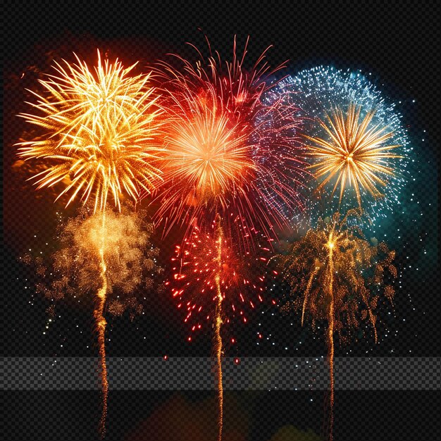 PSD fireworks transparent effect psd