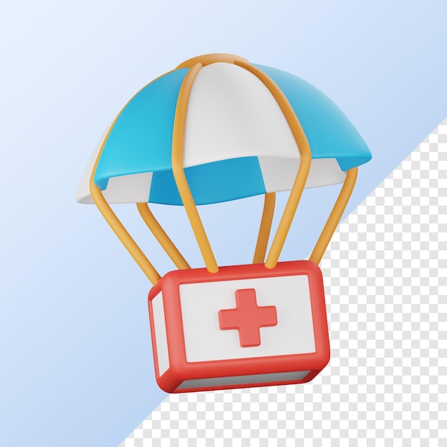 First Aid Kit 3d Icon Illustration