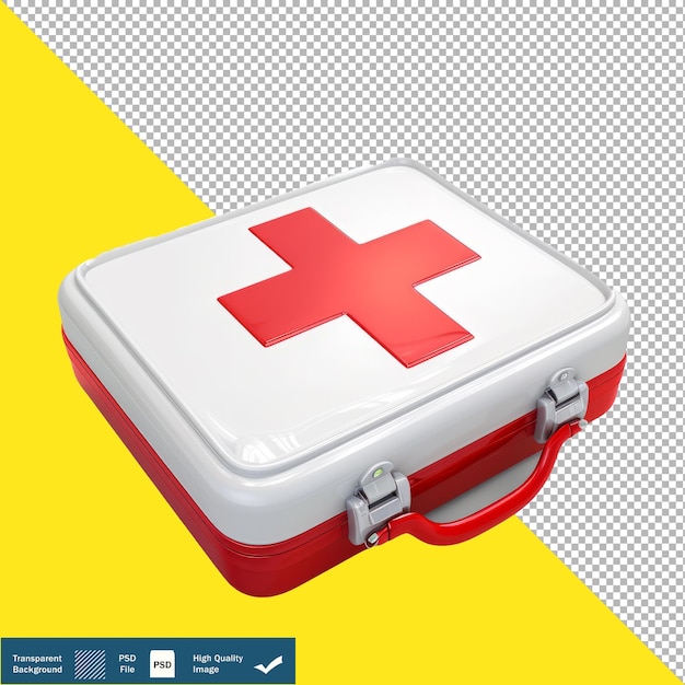 First Aid Kit isolated on White Background transparent background PNG PSD