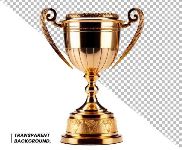 First place gold trophy cup isolated