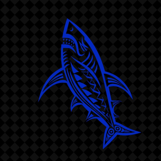 PSD a fish on a black background with a black background