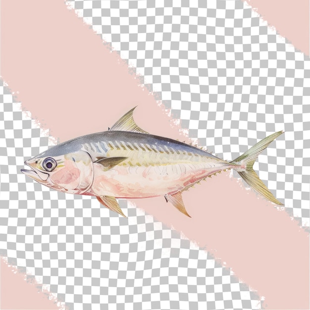 a fish is on a grid and the bottom is pink