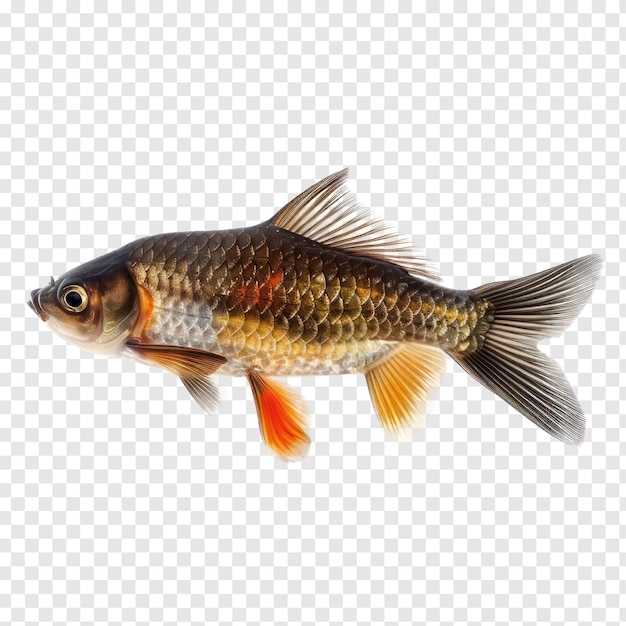 Fish side view full body isolate on transparency background PSD