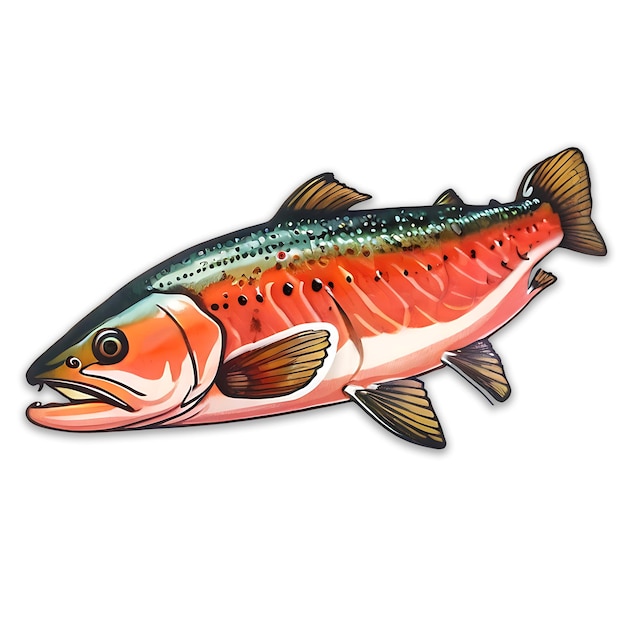 Fish that has a brown stripe psd design