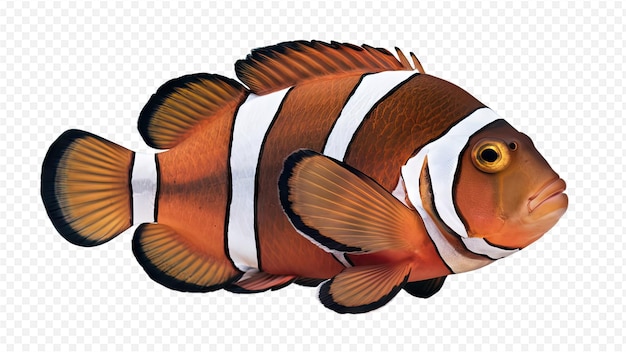 PSD a fish that is orange and white