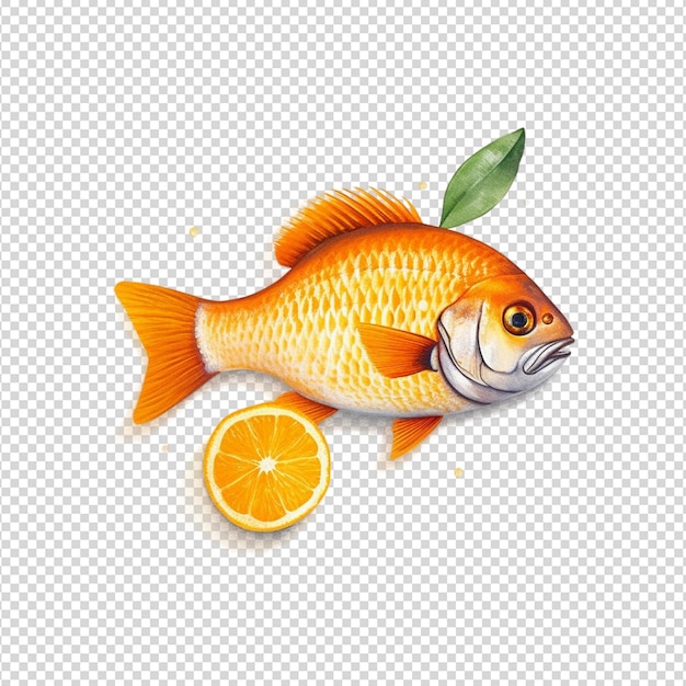 PSD fish with white background