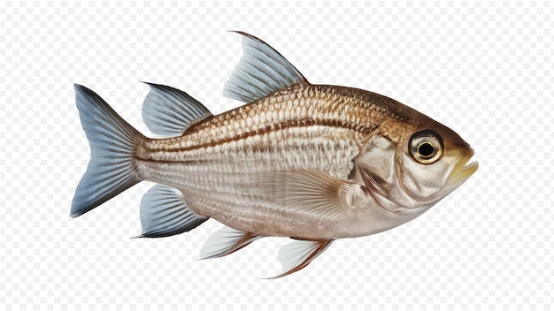 PSD a fish with a yellow eye and a white stripe on its side