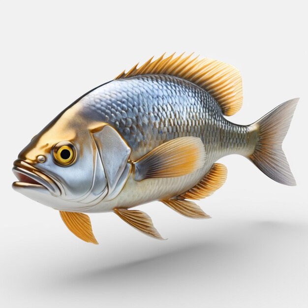 PSD a fish with a yellow stripe on its face and the bottom half of it