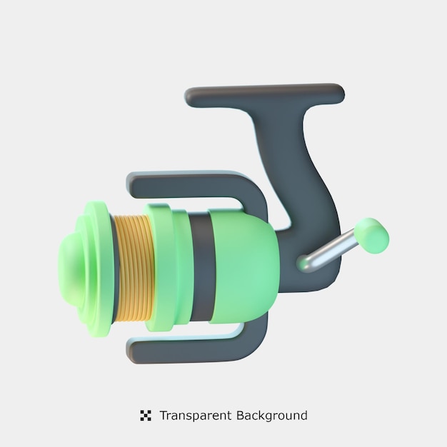 Fishing Reel 3d icon illustration