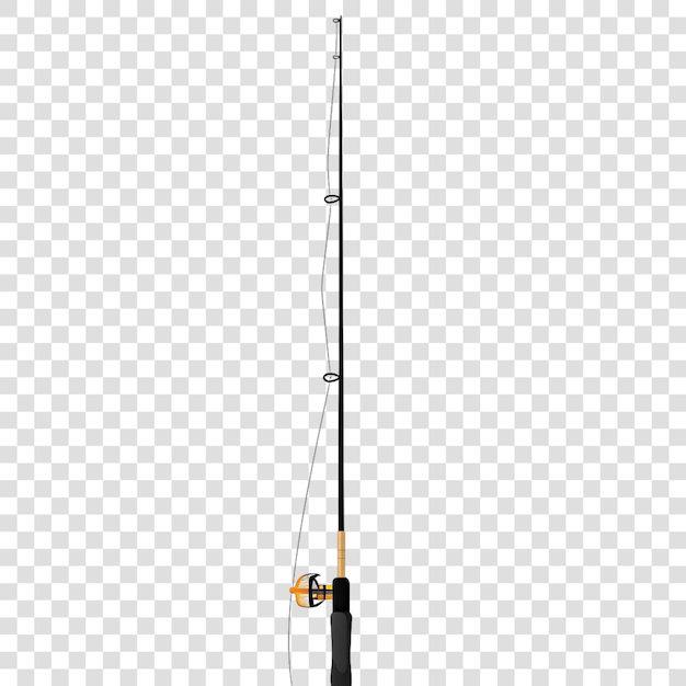 PSD fishing rod transparent background vector elementon transparent background