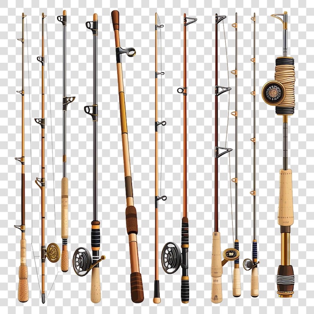 PSD fishing rod transparent background vector elementon transparent background