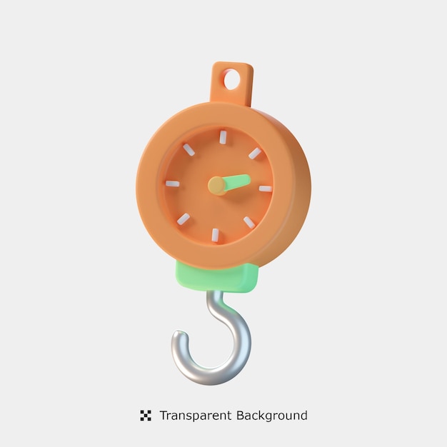 Fishing Scale 3d icon illustration