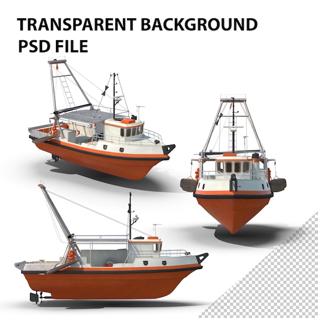 PSD fishing vessel png