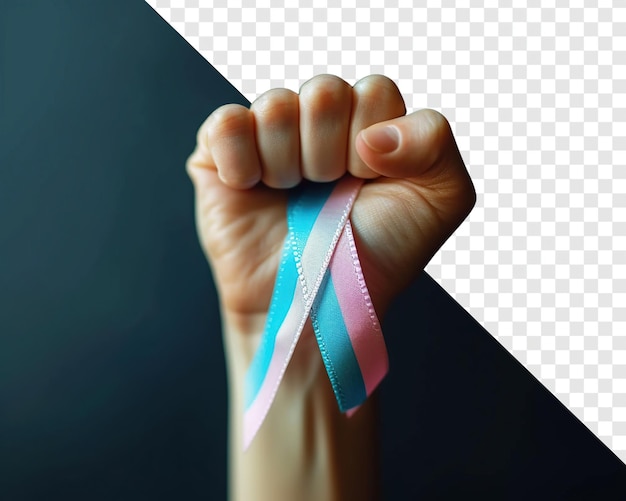 Fist with Gender Equality Ribbon Illustration