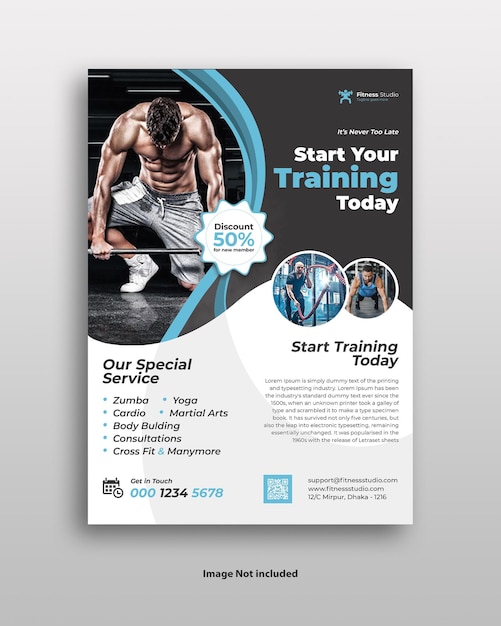 PSD fitness flyer