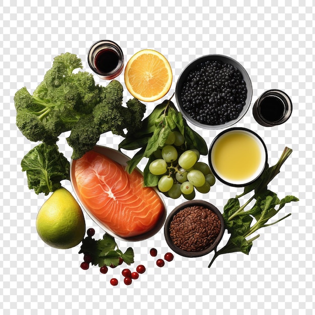 Fitness food isolated style png with White background generative IA