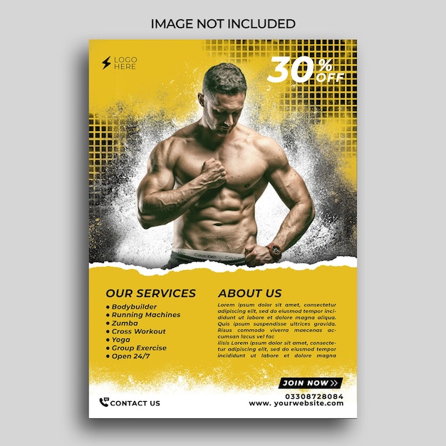 Fitness Gym Flyer and Poster PSD Template