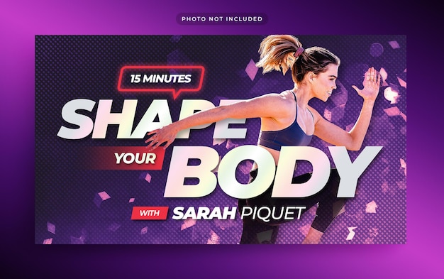 Fitness Gym Web Banner Flyer and Youtube Thumbnail