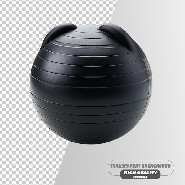 PSD fitness medicine ball isolated on transparent background psd file