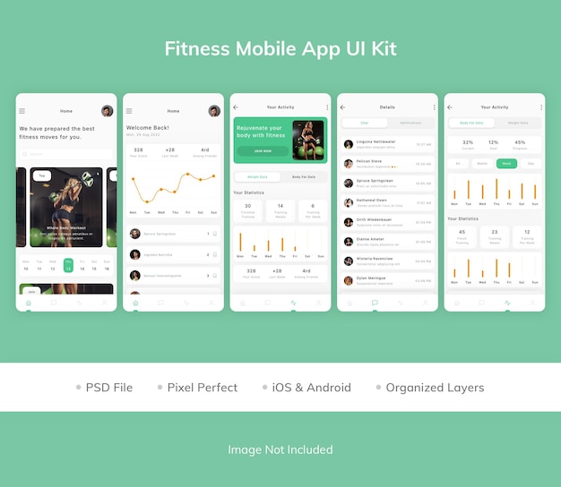 Fitness Mobile App UI Kit