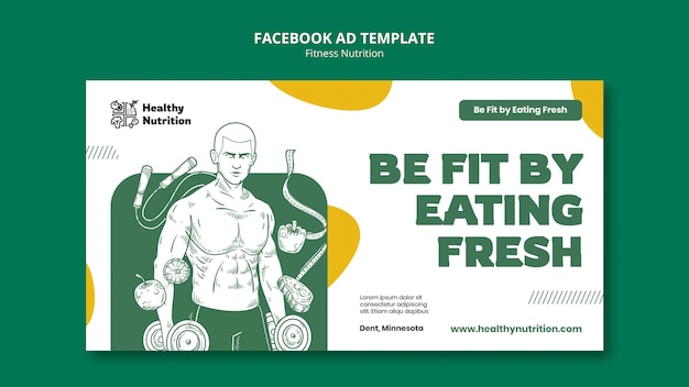 Fitness nutrition facebook template