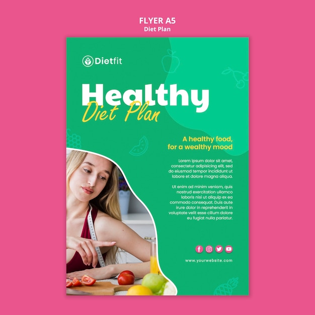 PSD fitness nutrition flyer template