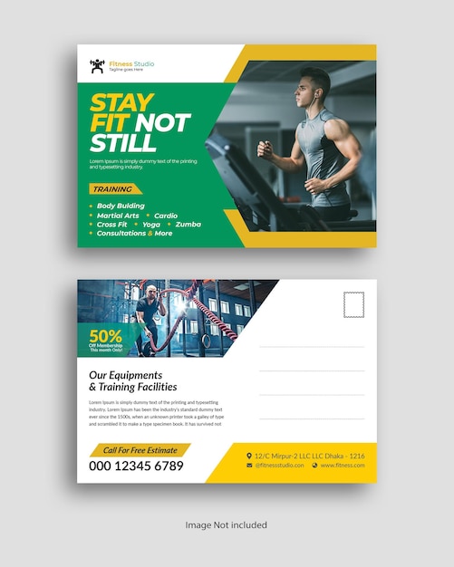 Fitness Postcard