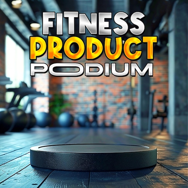 PSD fitness product podium display for post background