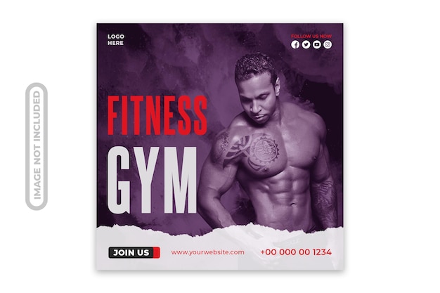 Fitness social media post facebook post or Instagram post template