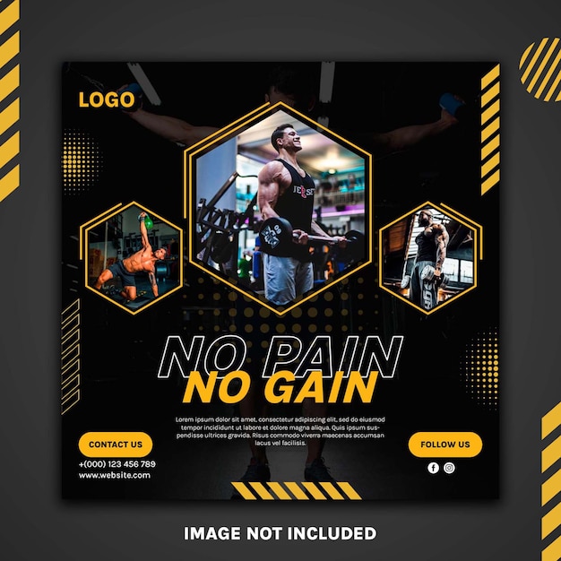 Fitness social post template