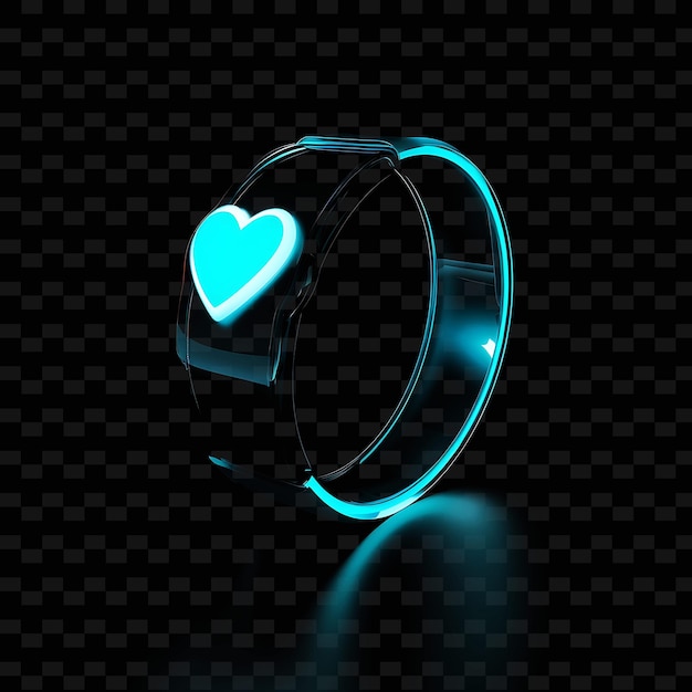 Fitness Tracker Band With Heart Rate Monitor Made With Silic PNG Unique Neon Fashion Clothing