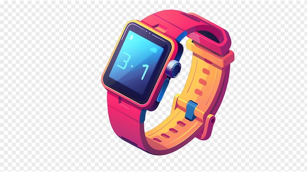 PSD fitness tracker illustration isolated on transparent background