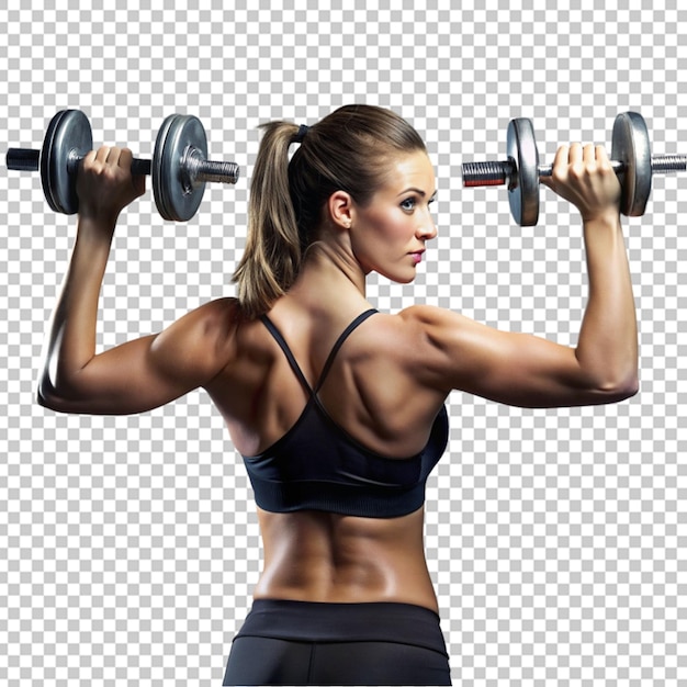 fitness woman exercising with weigh