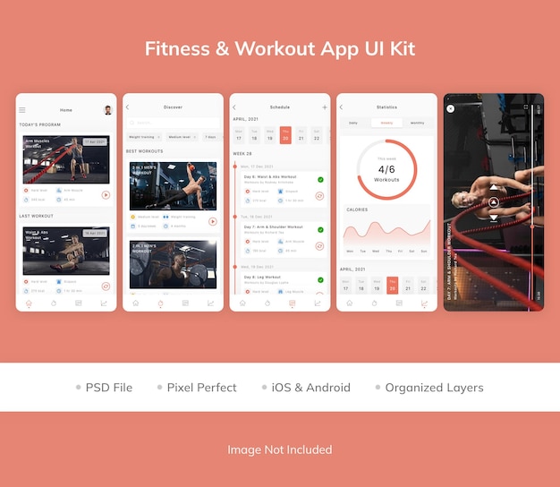 Fitness and Workout App UI Kit