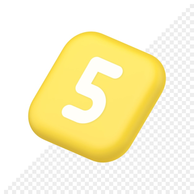 Five character calculator keyboard yellow button financial counting symbol website icon 3d rendering