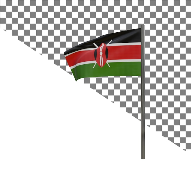 PSD a flag is flying in the wind with a red circle on the bottom