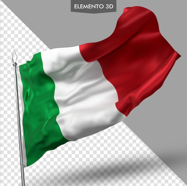 Flag of Italy premium 3d render