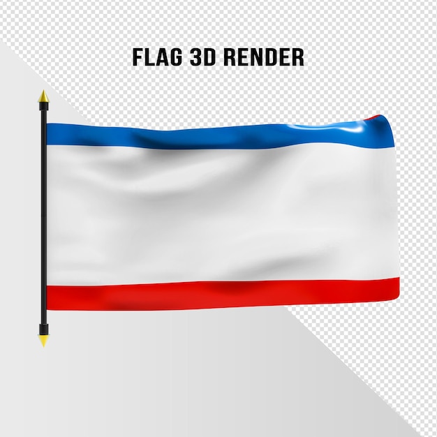 Flag of Republic of Crimea 3d render